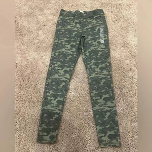 NWT new so ultimate jegging camo twill girls 16 green stretchy pull on